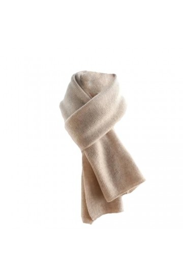 Écharpe tricotée en cachemire solide pour femme - Écharpe dhiver chaude et épaisse en laine pour enfants, rouge/marron, Adul