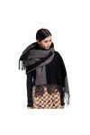 Echarpes Foulard Femme Foulard Chaud Foulard épais Foulard Chaud Oversize Foulard Double Face Châle Double Foulard en Pure La