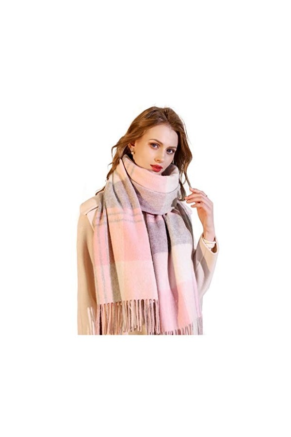Écharpe Long Femmes Mode Châle Big Grille dhiver de Chaud Lattice Grande écharpe, Automne/Hiver for Les Femmes Scarfs Chaud 