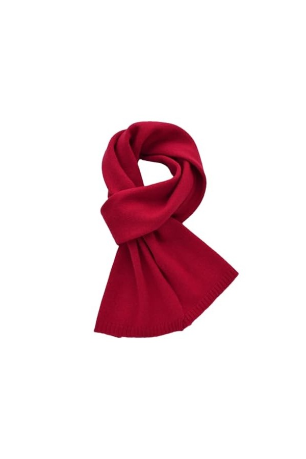 Écharpe en cachemire chaude pour femme - Pour adultes et enfants - Cadeaux de Noël et de Nouvel An, Rouge, Adults 152CM