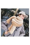 ZZLLFF Écharpe Femmes Lovers en Laine en Laine dhiver épaissir Version coréenne Long Tassel Imitation Cachemire Student Stud