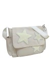 HIMS Messenger Bag Y2K Sac Bandoulière pour Ecole - Mignon Sac Besace Femme en Toile F-blanc 
