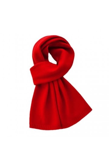 Petite écharpe chaude en cachemire pour femme - Automne et hiver - En laine tricotée - Cadeau de Noël, Rouge, Adults 152CM