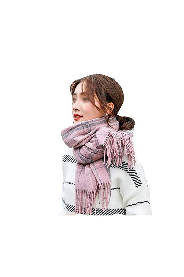 Heqianqian-Clothing Echarpe Femme Mesdames Rose Echarpes Châles Wraps Silencieux Polyster Tissu Long Taille Grand for Porter 