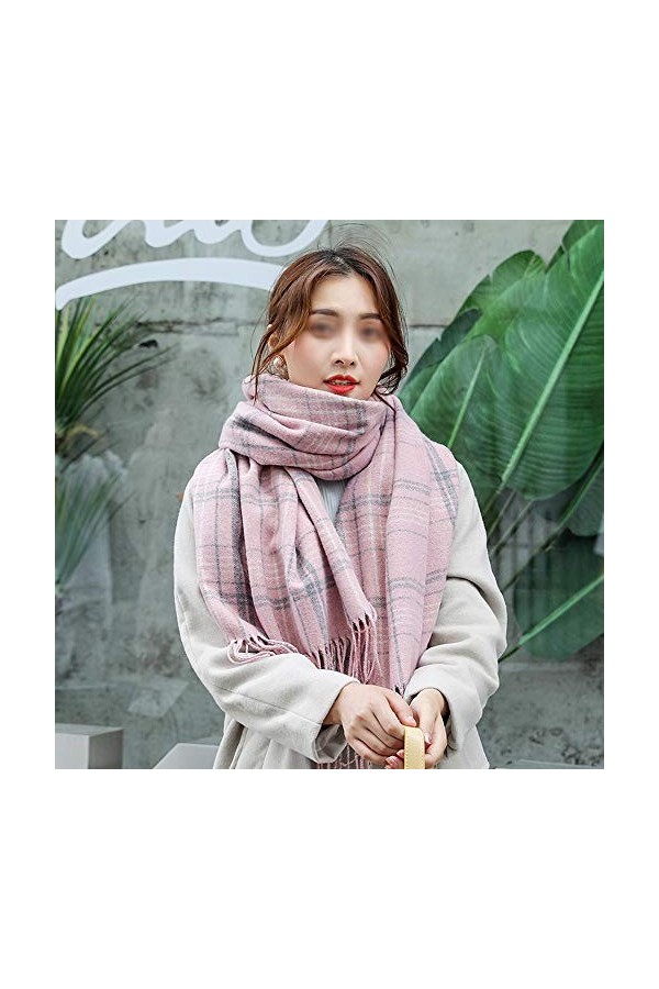 Heqianqian-Clothing Echarpe Femme Mesdames Rose Echarpes Châles Wraps Silencieux Polyster Tissu Long Taille Grand for Porter 