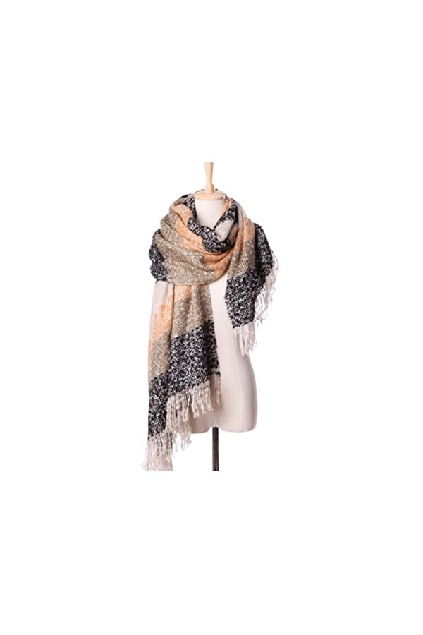 Écharpe Cadeau Écharpe dhiver pour Femmes Écharpes Gland Couverture Écharpes Femme Étole Foulard Blue : Bronze, Size : 200 