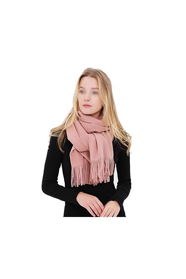 Echarpe Femme Mesdames Echarpes Châles Rose Silencieux Polyster Tissu Long Taille Grand for porter tous les jours Collection 
