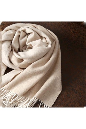 TYXL Foulard de Soie Femme, Écharpe Femmes Double Face Pure Laine Femme Châle Printemps et Automne Hiver Épaississement Chaud