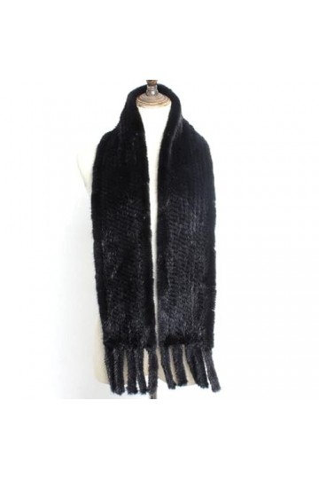 YEKAY Écharpe Femmes écharpe avec Gland Mode tricoté Long Style écharpes Dame Chaud écharpe décontractée Color : Black, Size