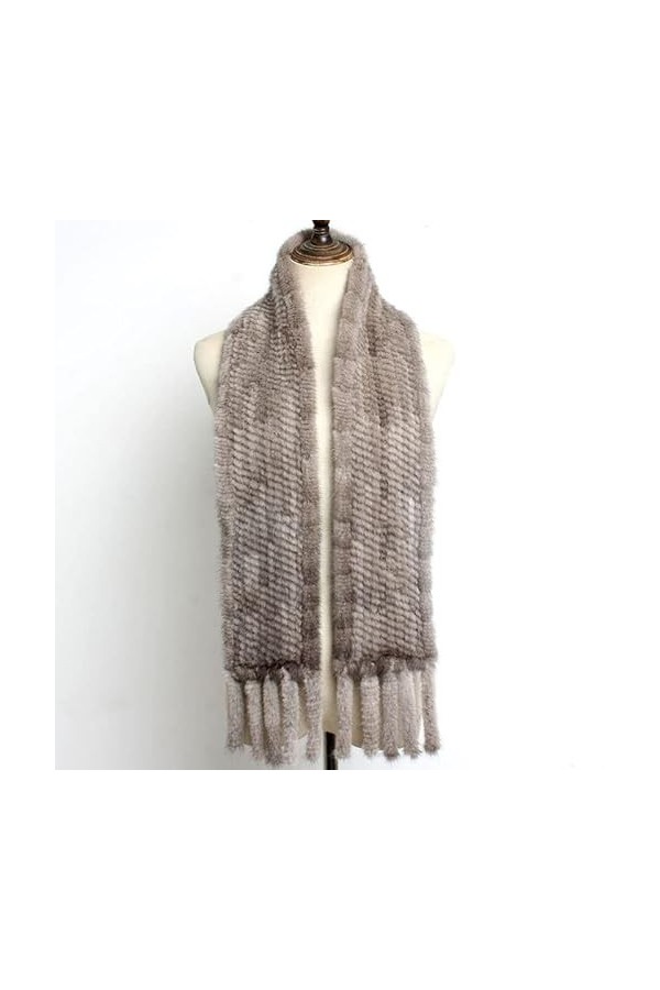 YEKAY Écharpe Femmes écharpe avec Gland Mode tricoté Long Style écharpes Dame Chaud écharpe décontractée Color : Black, Size