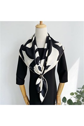 LZQDM Camellia Mulberry Sicle Siclatf Spring et Automne Serre-Twill for Femmes écharpe carrée Color : A, Size : One Size 