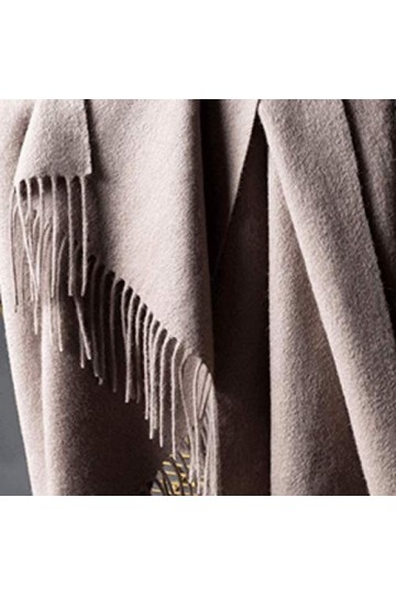 Écharpe 100% Laine De Couleur Unie écharpe Longue Et Chaude Pour Hommes Et Femmes,Mocha-200 * 70cm