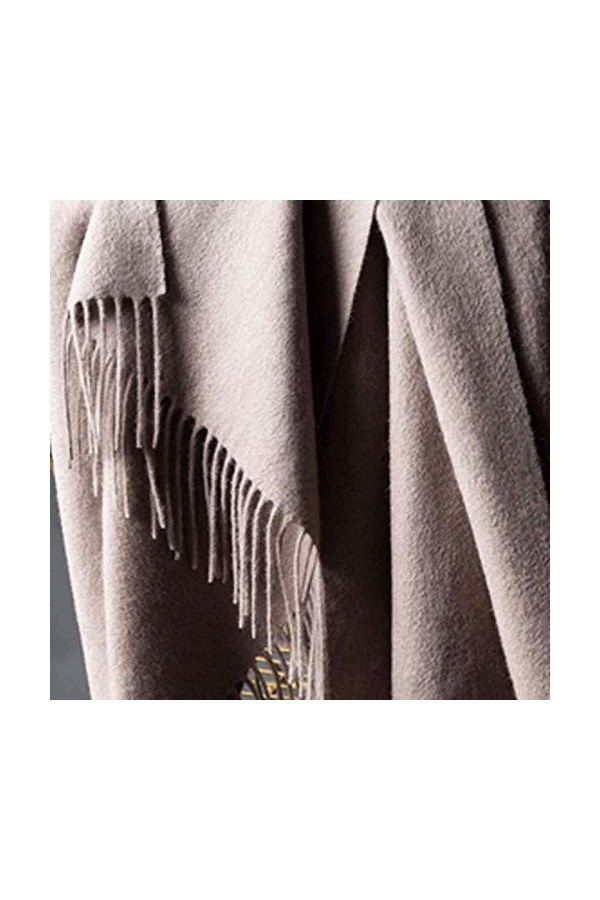 Écharpe 100% Laine De Couleur Unie écharpe Longue Et Chaude Pour Hommes Et Femmes,Mocha-200 * 70cm