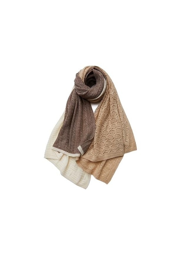 WarsoniodSona Châle Classique En Cachemire Tricoté Pour Femme Châle Chaud En Cachemire Doux Écharpe Tricotée De Couleur De Câ