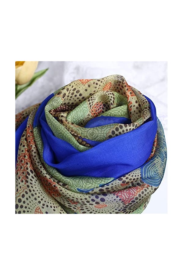 écharpe Polyvalente Dames châle écharpe Mode imprimé Longue écharpe en Soie Accessoires décoratifs Femmes