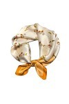Écharpes Multi-usages Foulard en Soie pour Femme Section Mince Petite écharpe carrée fraîche pour Femme Color : Yellow, Size
