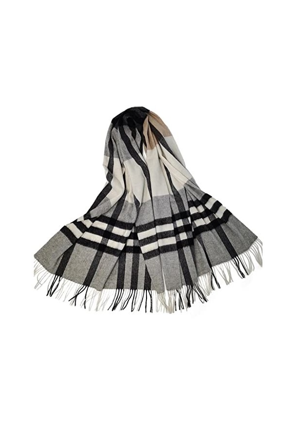 XXZY Écharpe Femme Laine dagneau Douce Grand châle à Carreaux Doux Garder au Chaud en Automne et en Hiver Longue écharpe Dou