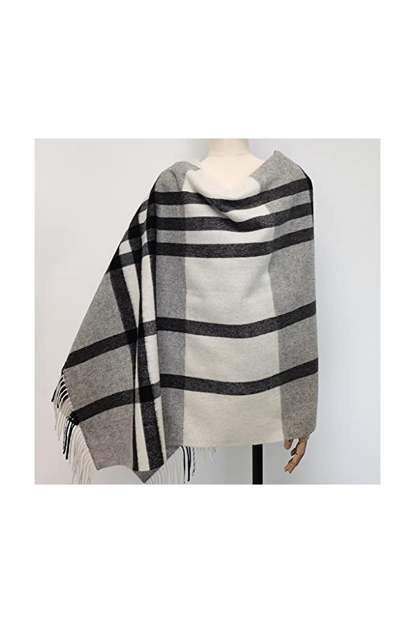 XXZY Écharpe Femme Laine dagneau Douce Grand châle à Carreaux Doux Garder au Chaud en Automne et en Hiver Longue écharpe Dou