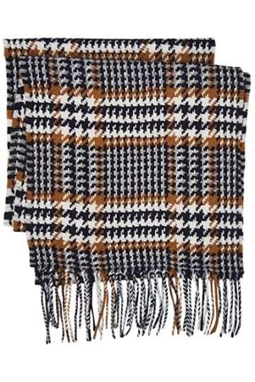 Hackett London Écharpe texturée, Bleu Marine/Taupe, Taille Unique Homme