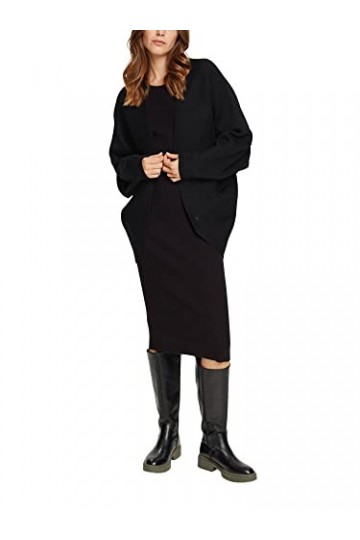 ESPRIT 112ea1q317 Écharpe Tendance, 001/noir, S Femme