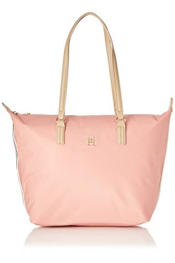 Tommy Hilfiger Cabas Femme Sac Poppy Tote Corp Fermeture Éclair, Rose Soothing Pink , Taille Unique