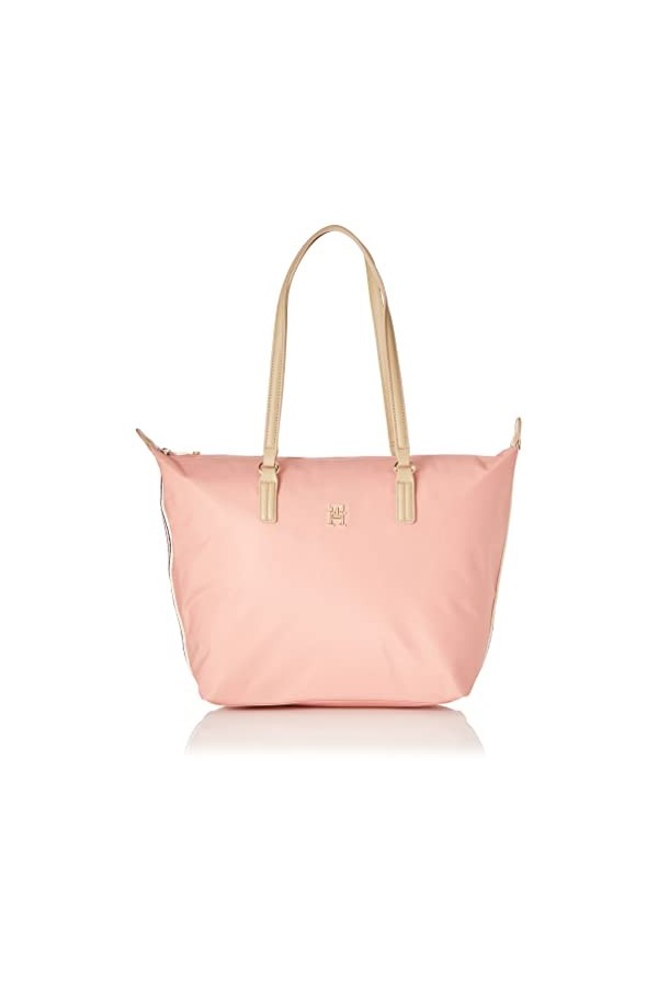 Tommy Hilfiger Cabas Femme Sac Poppy Tote Corp Fermeture Éclair, Rose Soothing Pink , Taille Unique