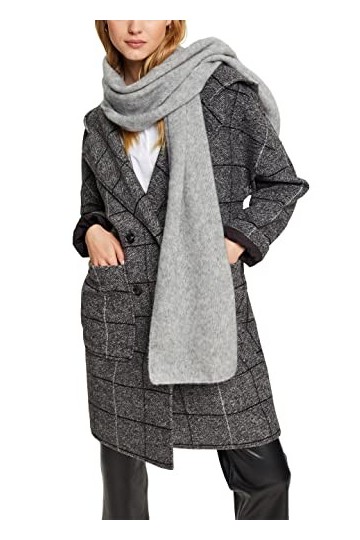 ESPRIT 112ea1q314 Écharpe Tendance, 040/Light Grey, Taille Unique Femme