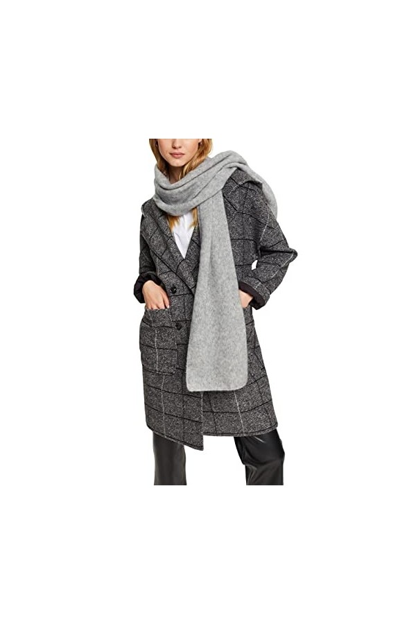 ESPRIT 112ea1q314 Écharpe Tendance, 040/Light Grey, Taille Unique Femme
