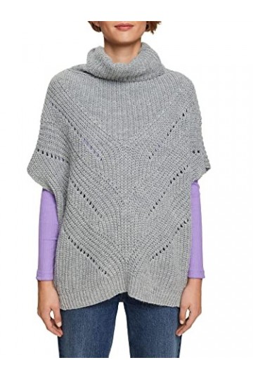 ESPRIT 102ea1q316 Écharpe Tendance, 030/Grey, M Femme