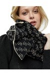 Desires Lupi Écharpe tricotée 3, 100 Black, Taille Unique Femme