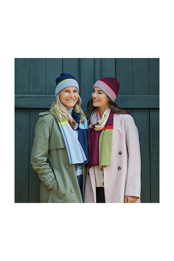 Remember Écharpe en laine cachemire - Remember : Tomke, multicolore, 180 cm