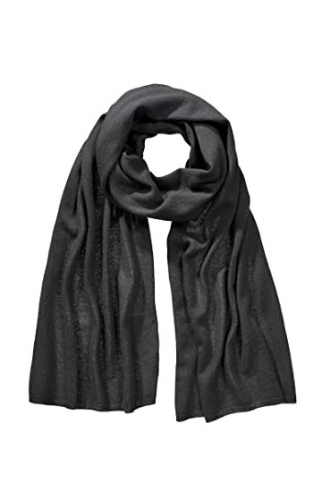 Ulla Popken Écharpe mélangée en Cachemire, Noir, Taille Unique Femme