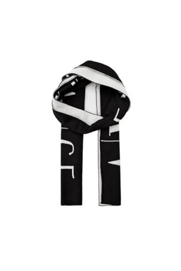 ARMANI EXCHANGE Écharpe femme logo grand 944653 2f352 unique noir, Noir , Taille unique