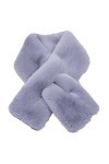 BeFur Foulard dhiver chaud en fourrure de lapin Rex pour femme, bleu roi, taille unique