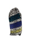 MOSCHINO Écharpe, logo all over, maxi logo, multicolore, ligne Taille: 30 x 180 cm, Noir , 30x180cm