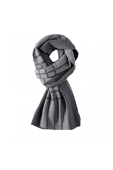 Slto Écharpe tricotée pour homme Écharpe chaude et épaisse Écharpe rectangulaire Motif à carreaux Écharpe pour femme Écharpe 