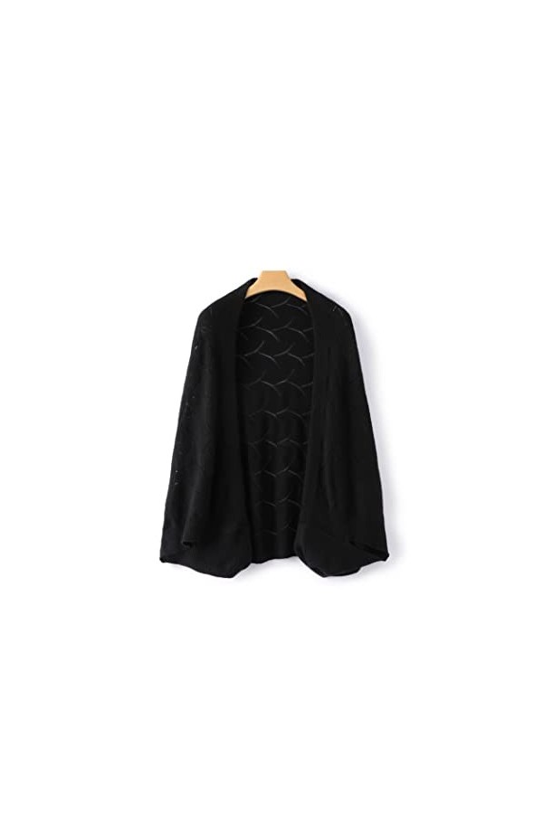 KIPPOT Écharpe douce cachemire tricoté creux châle double usage femmes automne hiver ample chaud voyage vêtements dextérieur