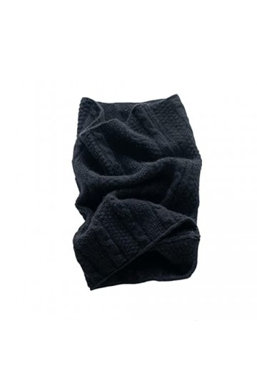 OVLAJ Echarpe Femme Hiver Chèvre Cachemire Hiver Féminine Écharpes Douces-Black,One Size