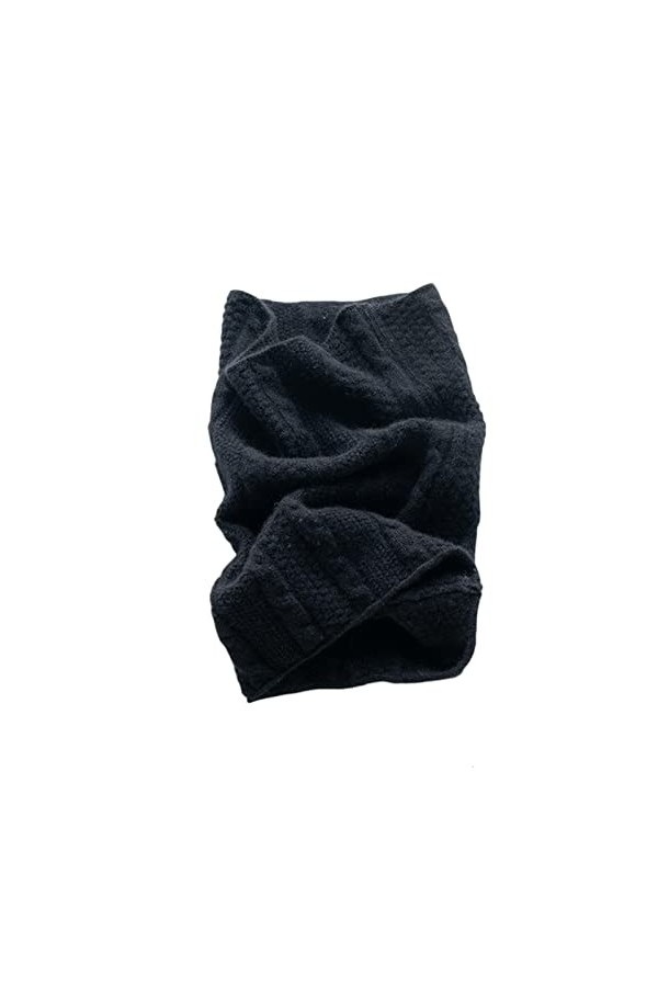 OVLAJ Echarpe Femme Hiver Chèvre Cachemire Hiver Féminine Écharpes Douces-Black,One Size