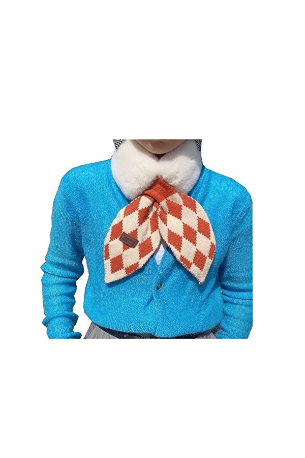 Femmes Wrap Col Hiver Bavoir en Peluche Écharpe Chaude Mode All-Match Col Croisé Écharpe Chaude Écharpe Femme Doux Chaud Cou