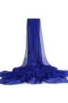 Écharpe chaude dhiver Femme été longue écharpe en satin de soie écharpe unie châle de protection solaire, dames voile étole 