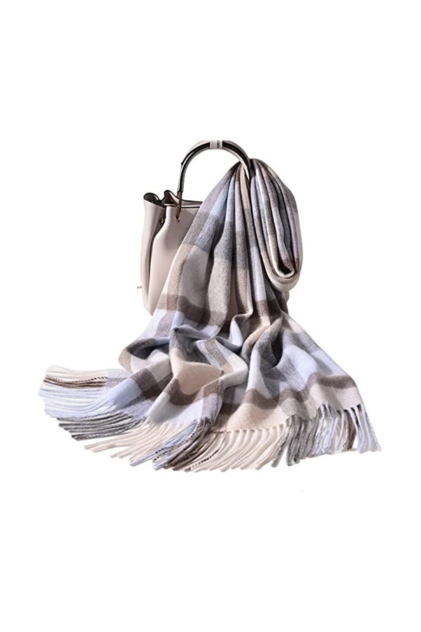 OVLAJ Echarpe Femme Cachemire Cachemire Winter Charves Chaudes pour Femmes Fonds De Silencieux en Laine-Color 6,170X35Cm