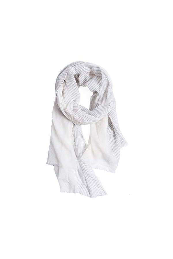 TYXL Foulard de Soie Femme, Écharpe Femmes Mode 200 Anneau Velours Écharpe Pure Laine Rayé Automne et Hiver Châle Double Usag