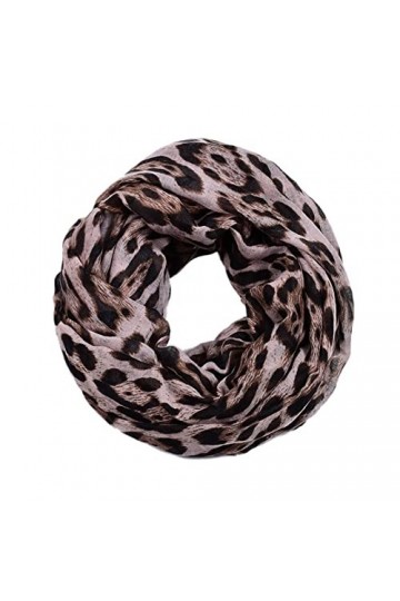 Écharpe Femme Imprimé Léopard Hiver Chaud Longue Écharpe Dames Imprimé Animal Décoration Doux Simple Équitation Sauvage Col R