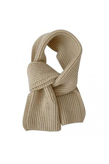 ACiyD Écharpes Châles Écharpe Femme Hiver Couleur Unie Court Laine Tricot Automne et Hiver Col Doux All-Match Mode Écharpe C