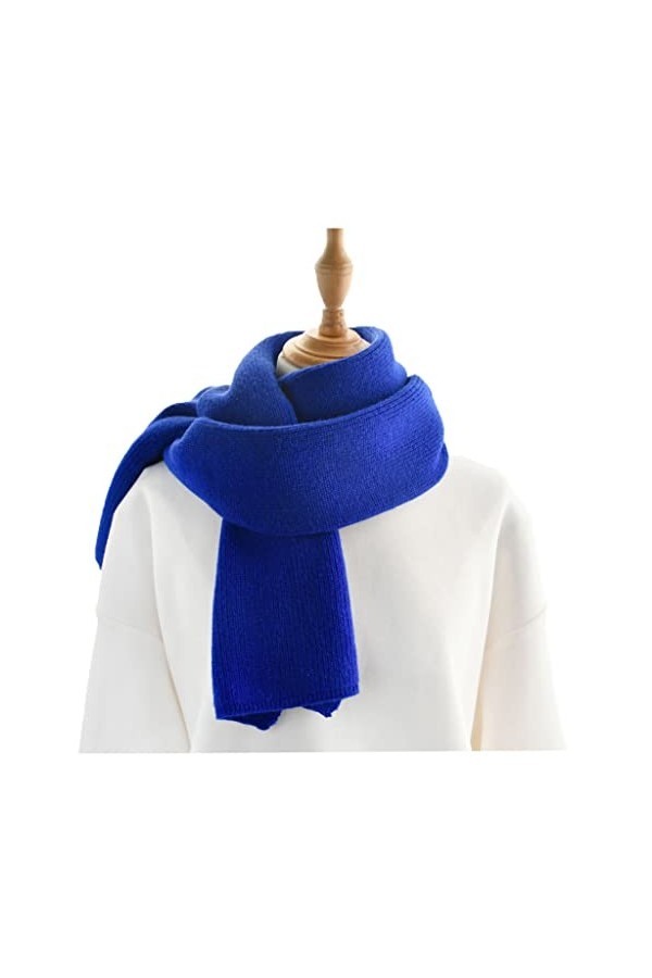 Tlilyy Écharpes tricotées en Cachemire de Luxe Couleur Unie Femmes ou Hommes écharpe dhiver Adultes Chaud écharpe en Laine é