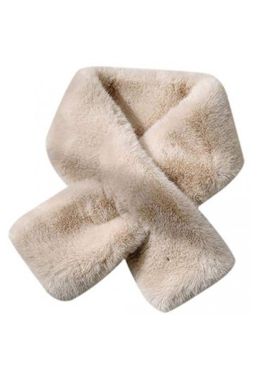 Femmes Wrap Col Écharpe Femme Automne et Hiver Doux Col en Peluche Écharpe dhiver Doux Chaud Couleur : Beige, Taille : 85x1
