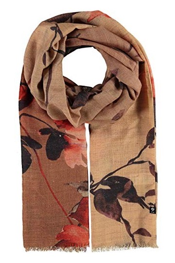 FRAAS Écharpe légère en laine mélangée pour femme Camel