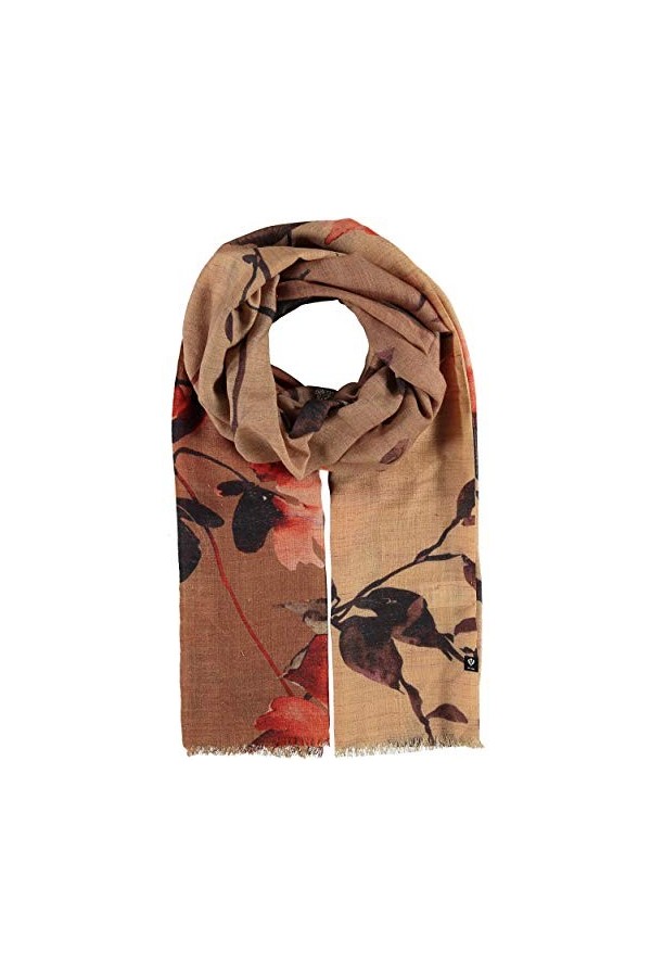 FRAAS Écharpe légère en laine mélangée pour femme Camel