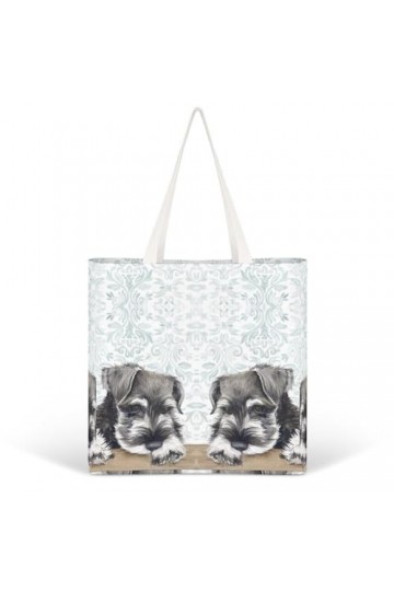 OTRAHCSD Sac fourre-tout en toile, sac à main motif chien schnauzer, sac à bandoulière pour femme, travail quotidien, Chien S